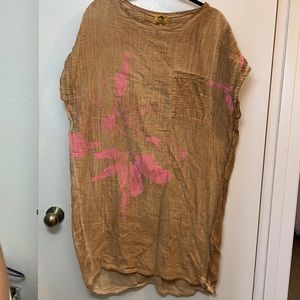 Kealopiko hand printed gauze dress